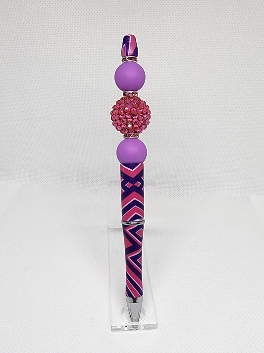 Pink and Purple Zig Zag Pen