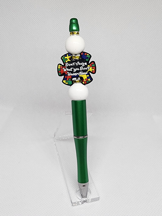 Green Autism Awareness Pen