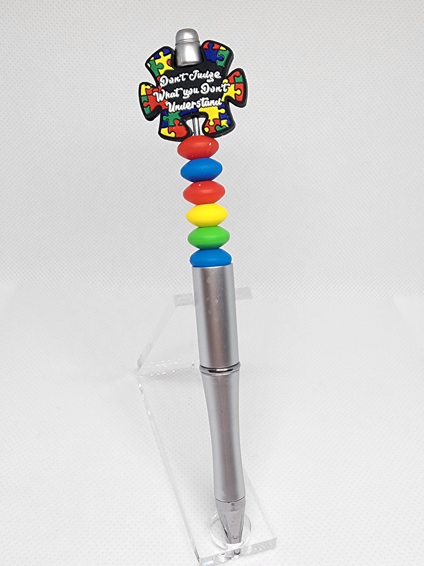 Silver Autism Awareness Pen