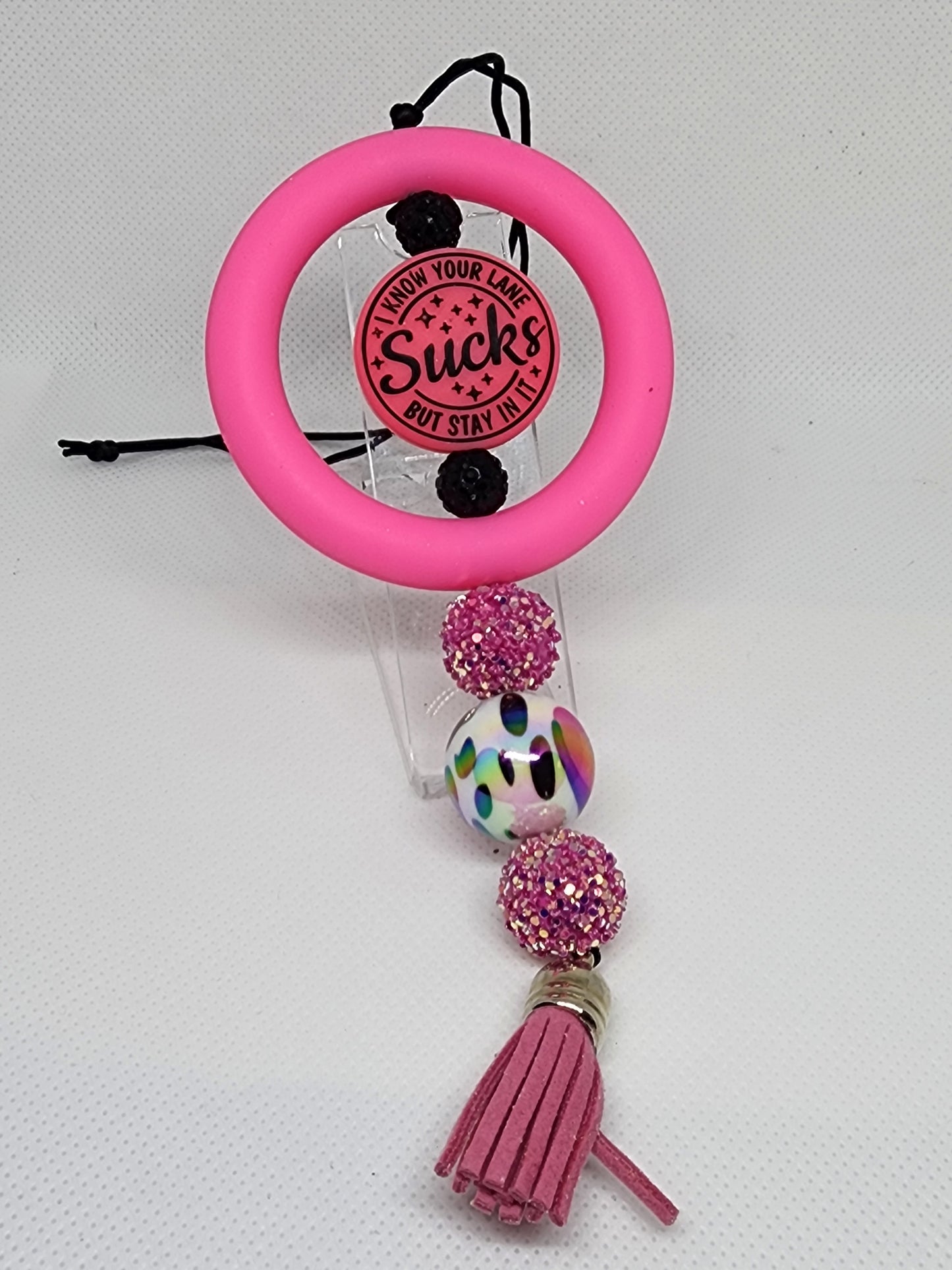 Lane Sucks Pink Car Charm