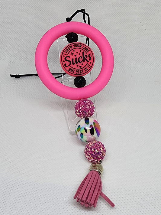 Lane Sucks Pink Car Charm