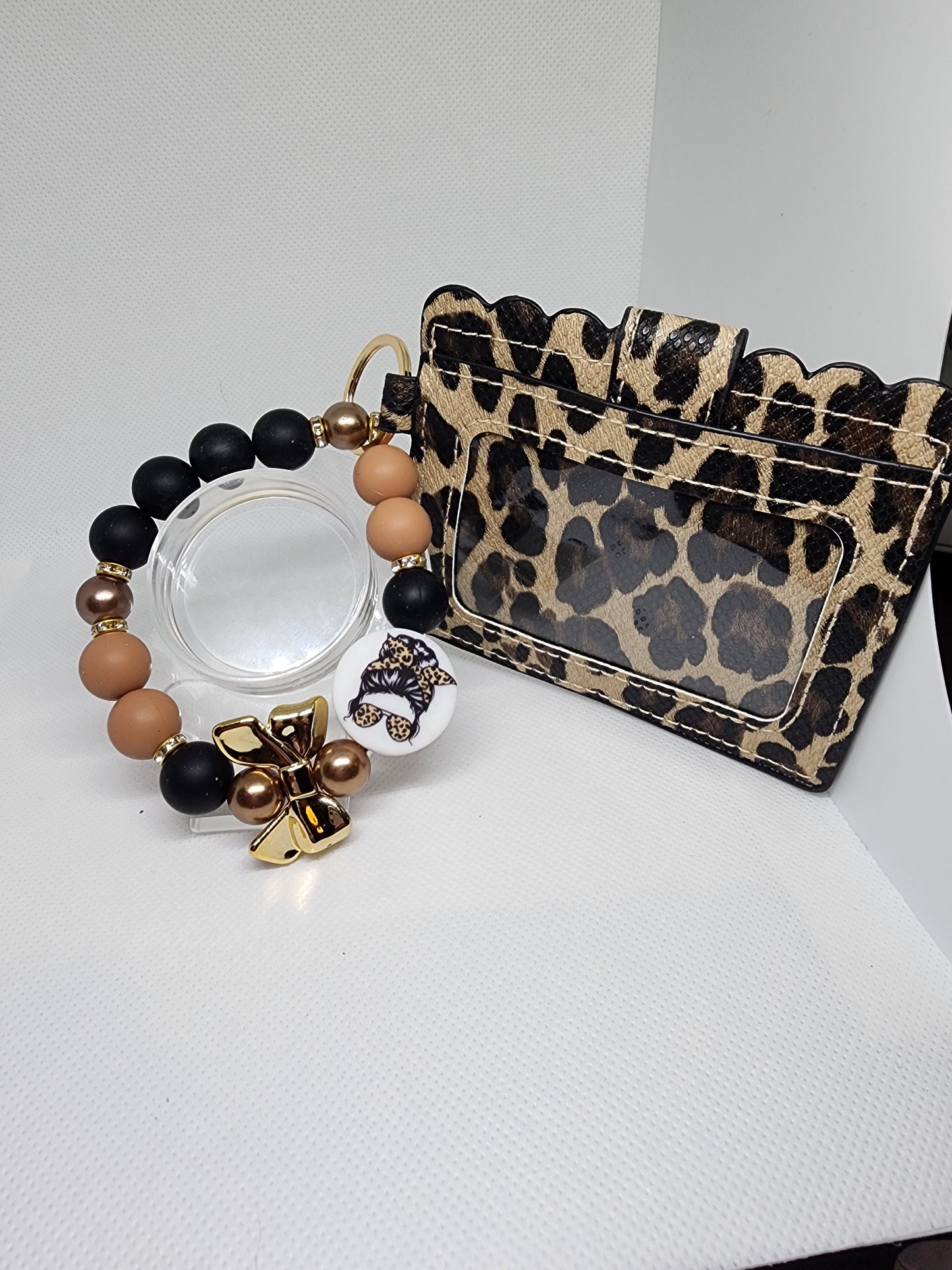 Cheetah Mom Wristlet with Wallet