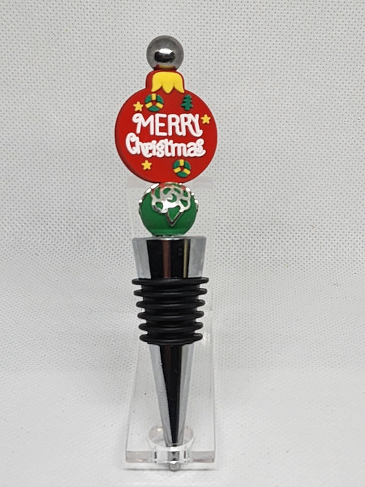 Merry Christmas Wine Bottle Stopper