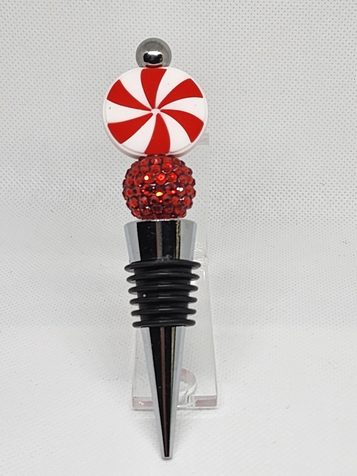 Peppermint Candy Wine Bottle Stopper