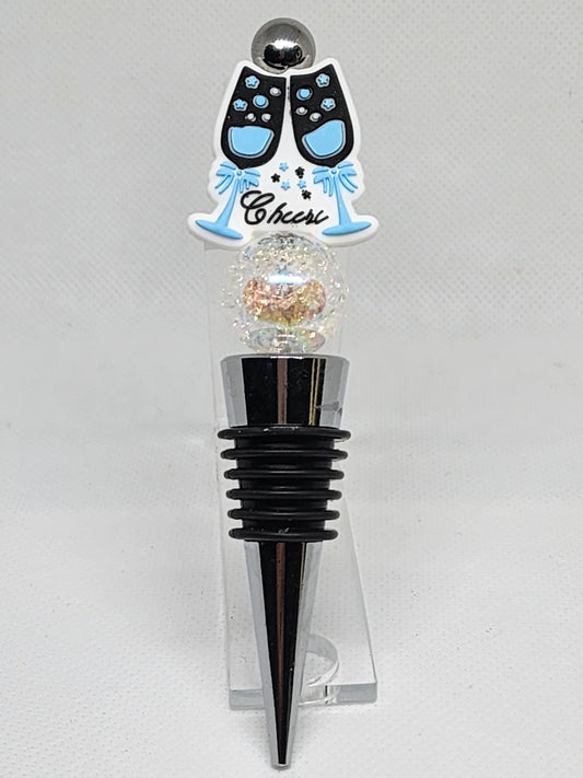 Blue Cheers Wine Bottle Stopper