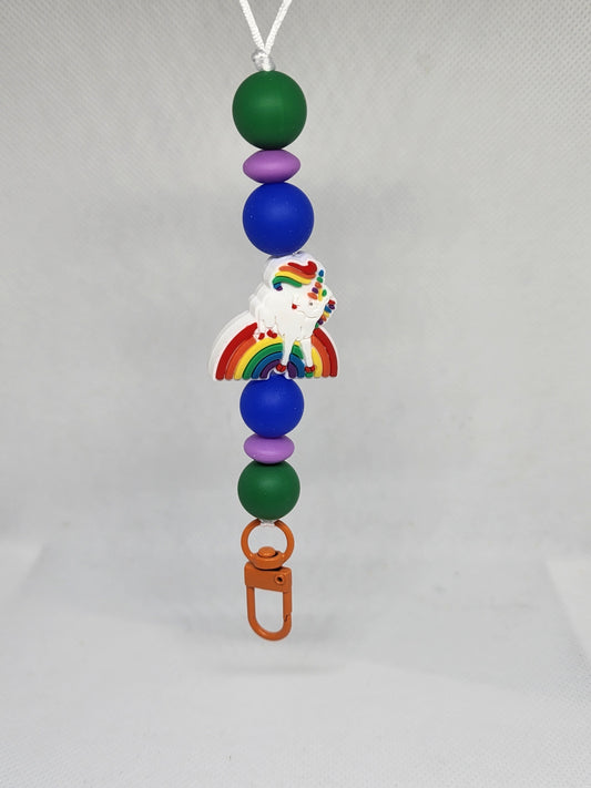 Rainbow Unicorn Lanyard