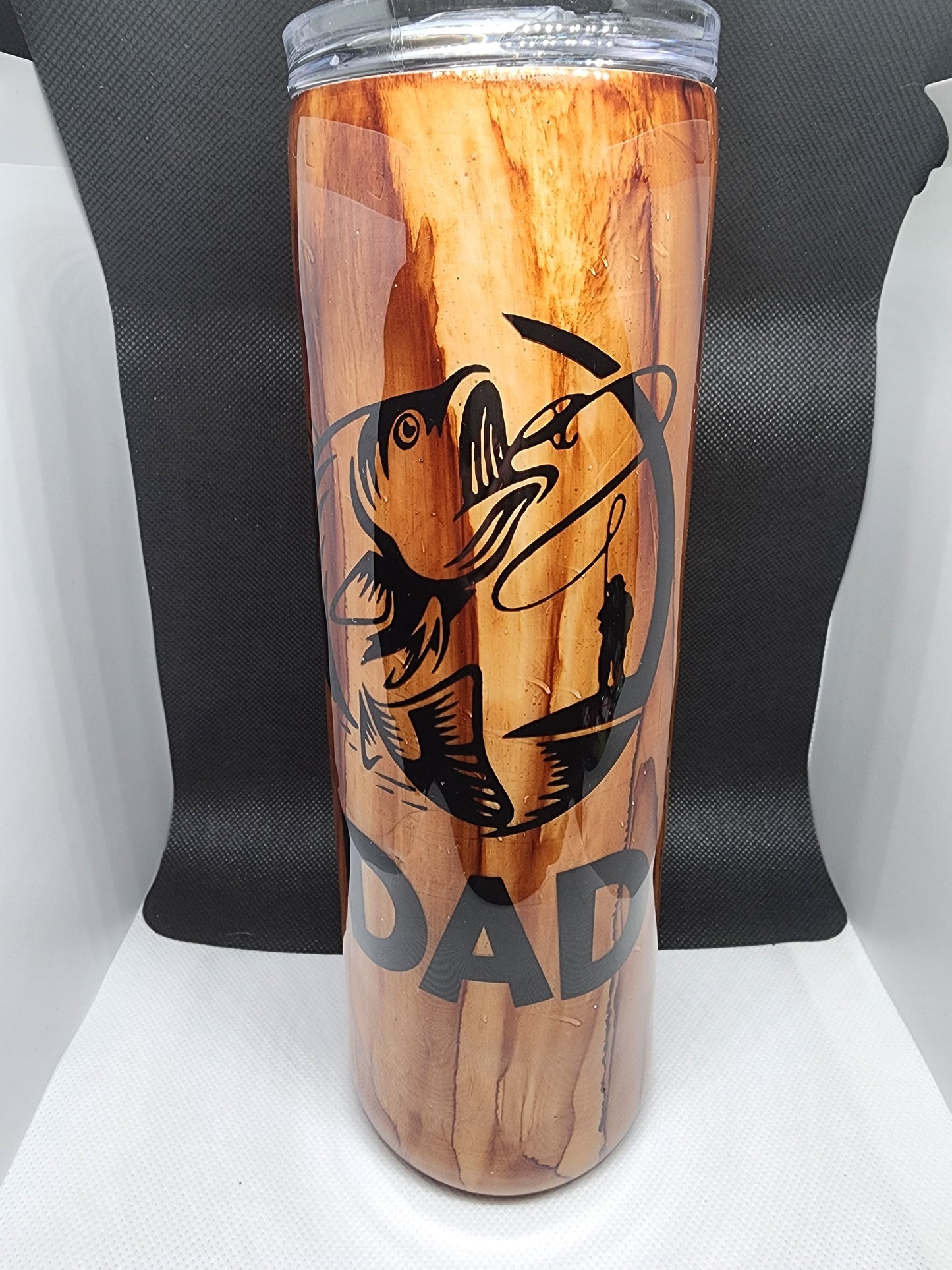 Wood Grain Dad Tumbler