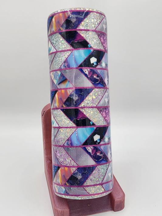 30 OZ PURPLE CHEVRON TUMBLER