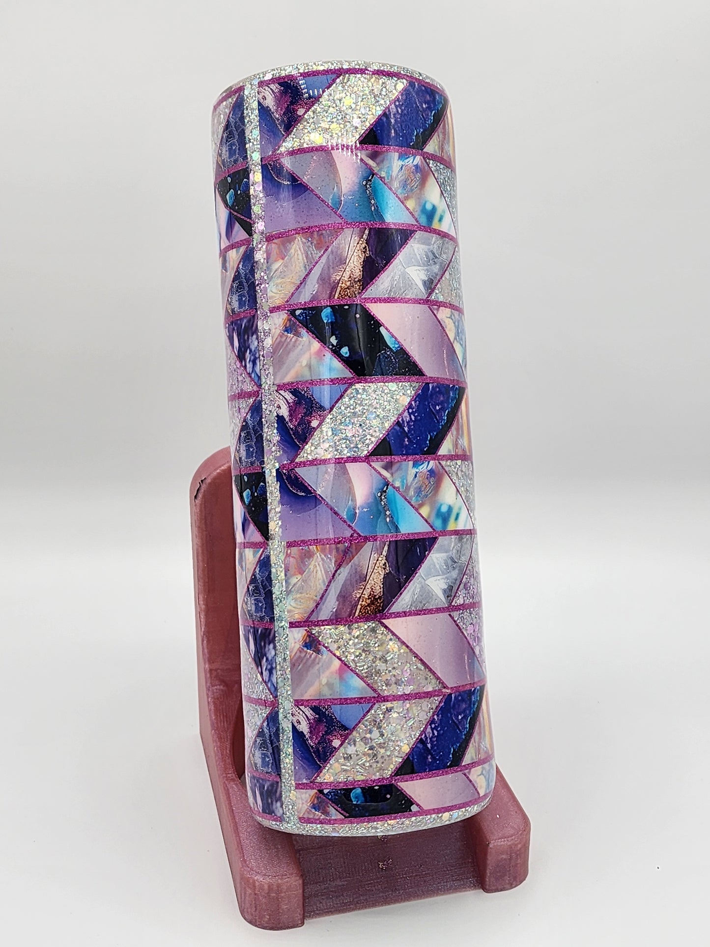 30 OZ PURPLE CHEVRON TUMBLER
