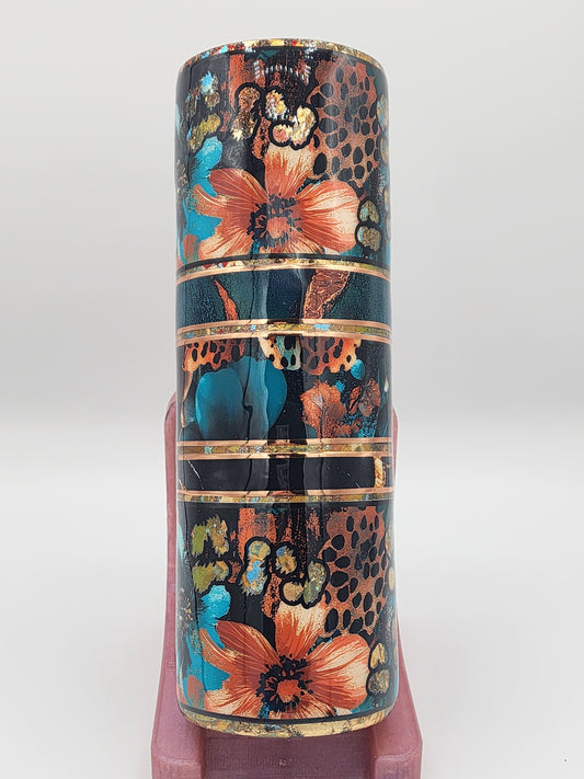 30 OZ TEAL AND COPPER PEEK-A-BOO TUMBLER